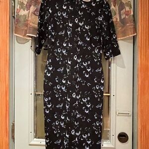 Elegant Black Floral Dress